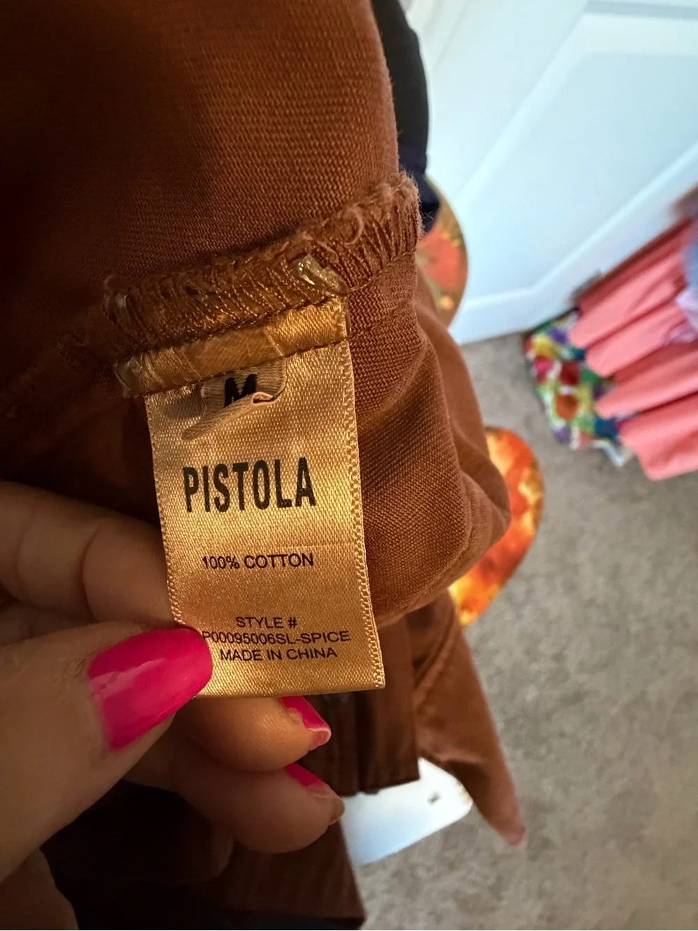 NWT Pistola Jessa oversized Utility jacket in Spice brown full zip Size medium